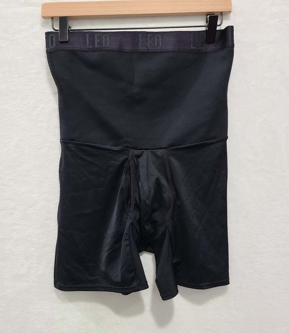 Leo by Leonisa Men High Waist Stomach Shaper Boxer Brief Black Shapewear NWOT XL